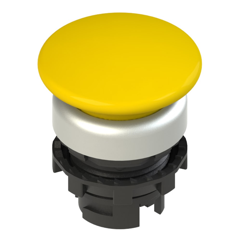 PIZZATO ELETTRICA - Pulsante ad impulso a fungo giallo E2 2PU2F5490