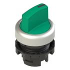PIZZATO ELETTRICA - Selettore luminoso a leva corta a tre posizioni verde con marcatura