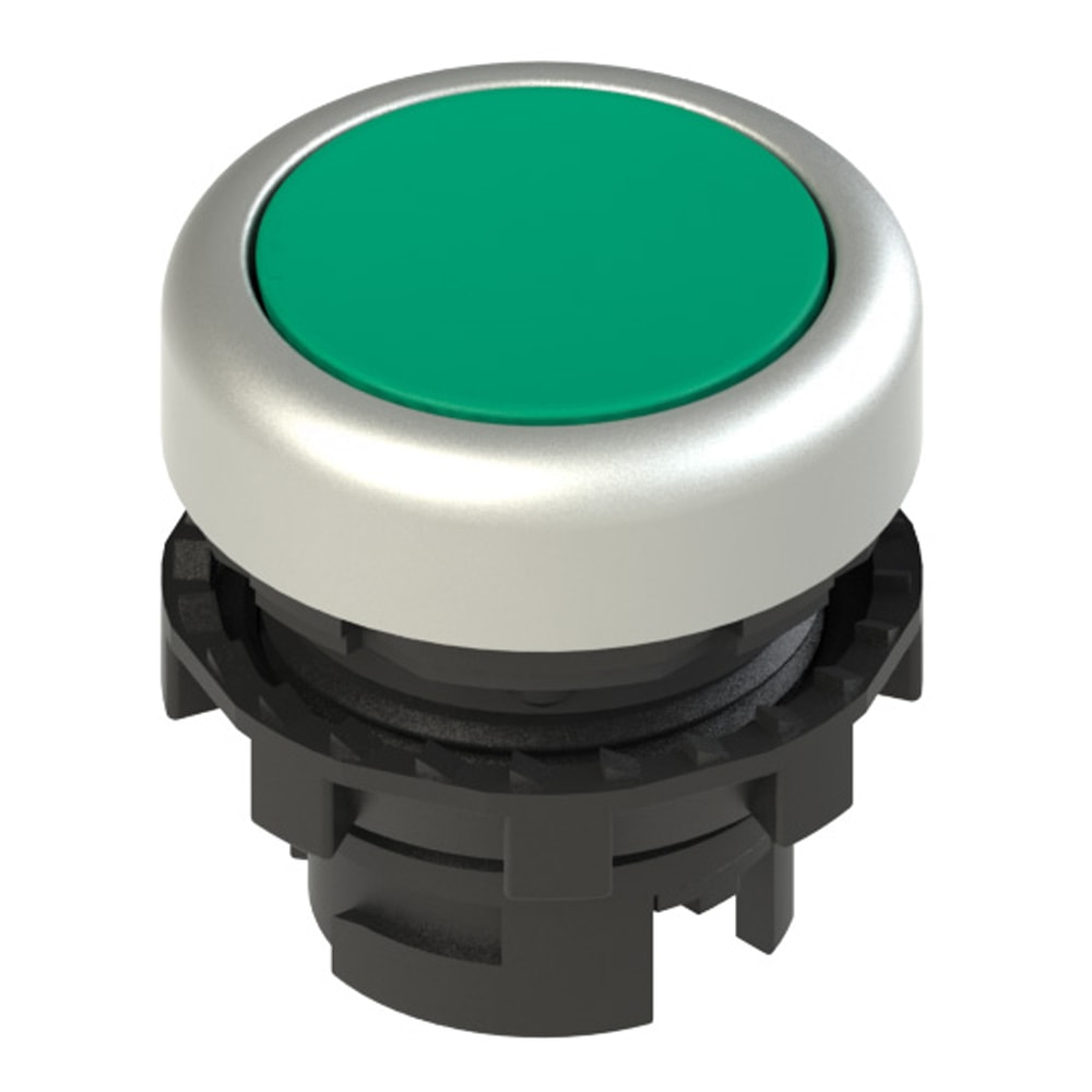 PIZZATO ELETTRICA - Pulsante luminoso rasato verde E2 4PL2R4290