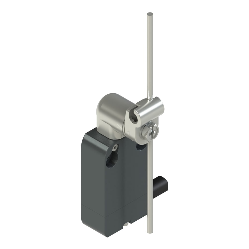 PIZZATO ELETTRICA - Interruttore precablato modulare a leva girevole in metallo con asta inox diam. 3x125 regolabile