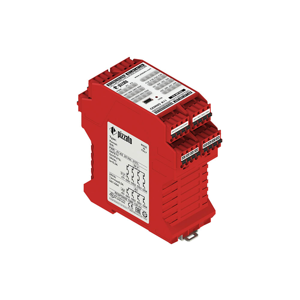 PIZZATO ELETTRICA - Modulo di sicurezza multifunzione programmabile, fino a SIL 3, PLe e Categoria 4 - serie Gemnis