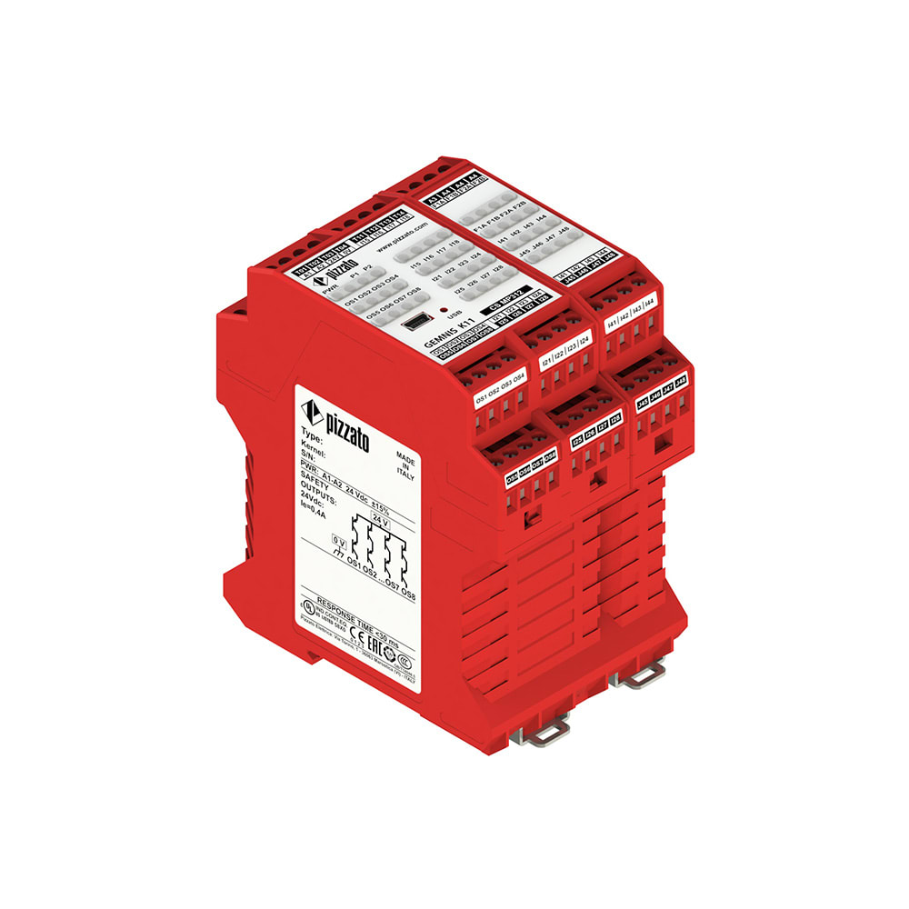 PIZZATO ELETTRICA - Modulo di sicurezza multifunzione programmabile, fino a SIL 3, PLe e Categoria 4 - serie Gemnis