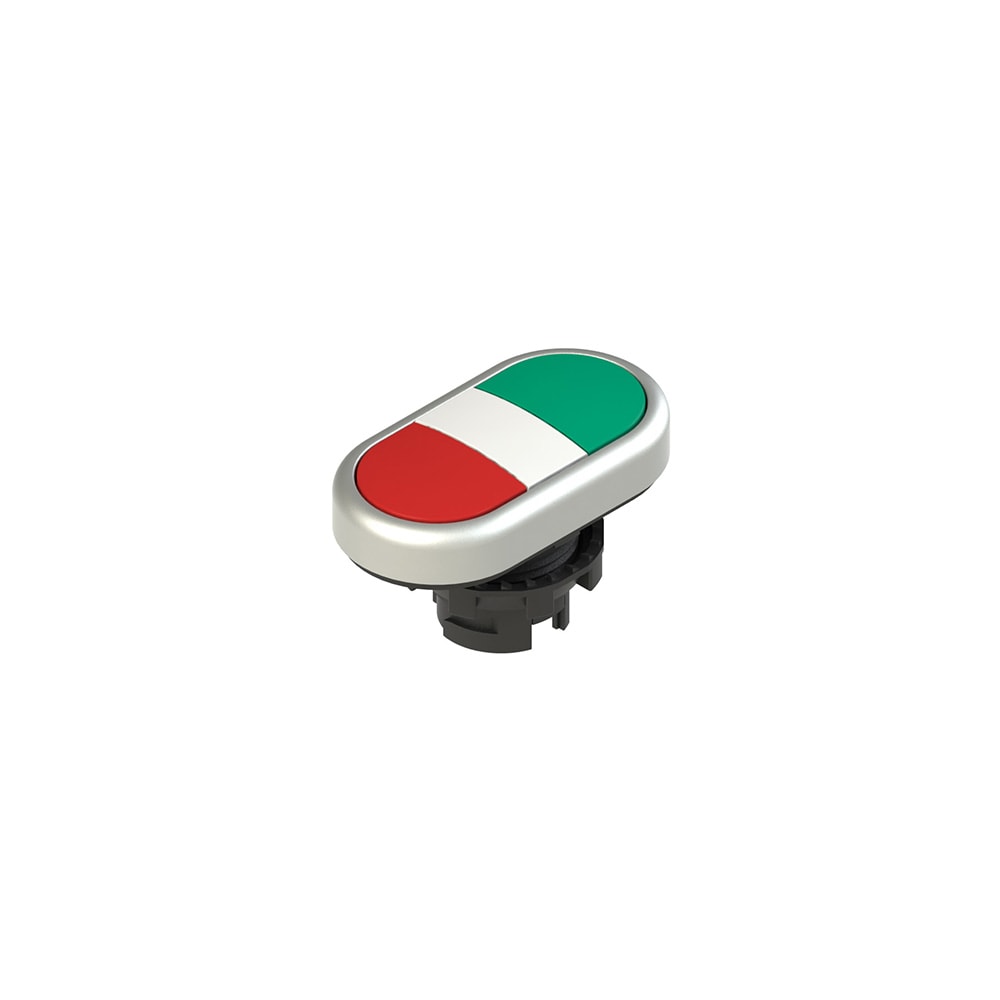PIZZATO ELETTRICA - Pulsante doppio inferiore rasato senza marcatura