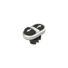 PIZZATO ELETTRICA - Pulsante doppio inferiore sporgente con marcatura