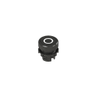 PIZZATO ELETTRICA - Pulsante ad impulso rasato nero con marcatura E2 1PU2R121L1