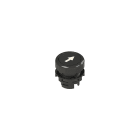 PIZZATO ELETTRICA - Pulsante ad impulso rasato nero con marcatura