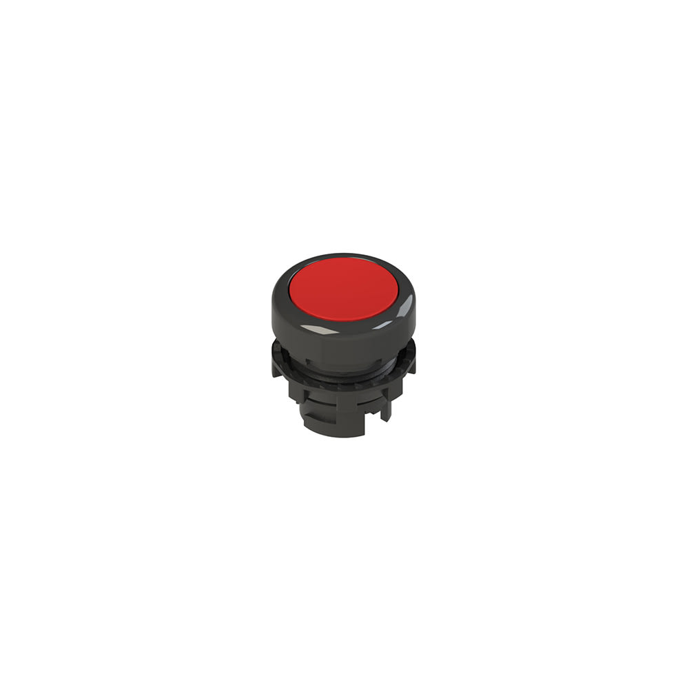 PIZZATO ELETTRICA - Pulsante ad impulso rasato rosso E2 1PU2R3210