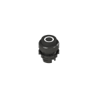 PIZZATO ELETTRICA - Pulsante ad impulso sporgente nero con marcatura