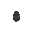 PIZZATO ELETTRICA - Selettore a manopola a tre posizioni nero con marcatura