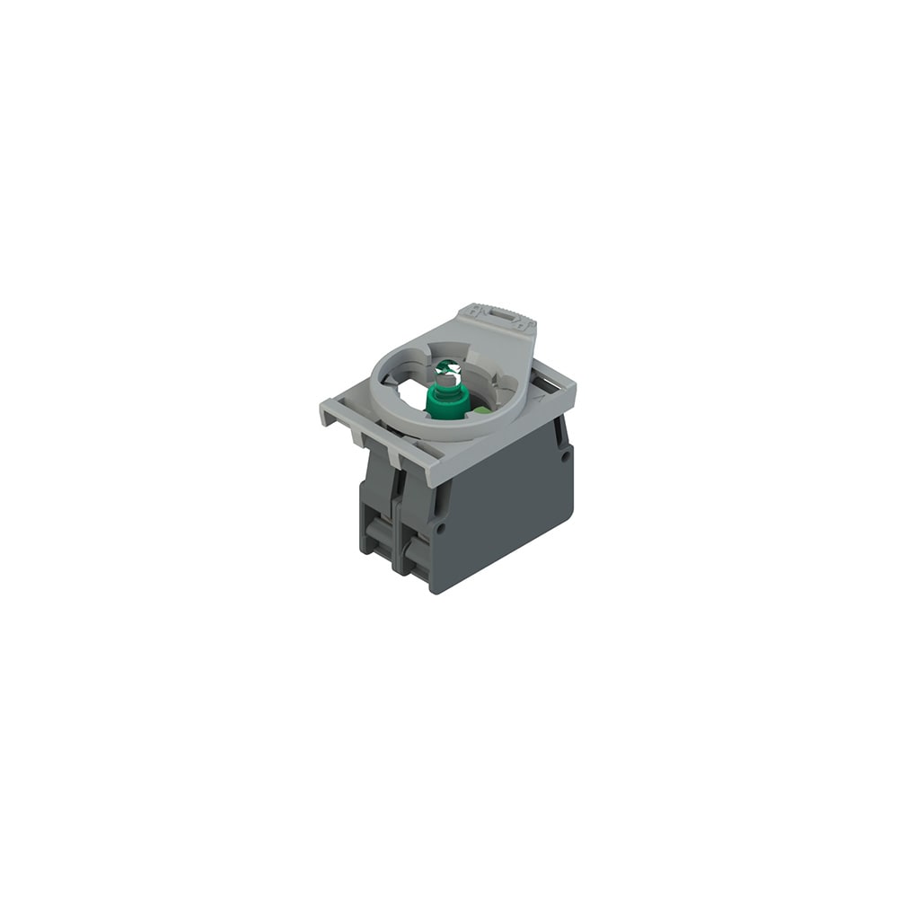 PIZZATO ELETTRICA - Unità completa con Unità LED verde, Unità di contatto 1NO e base d'aggancio