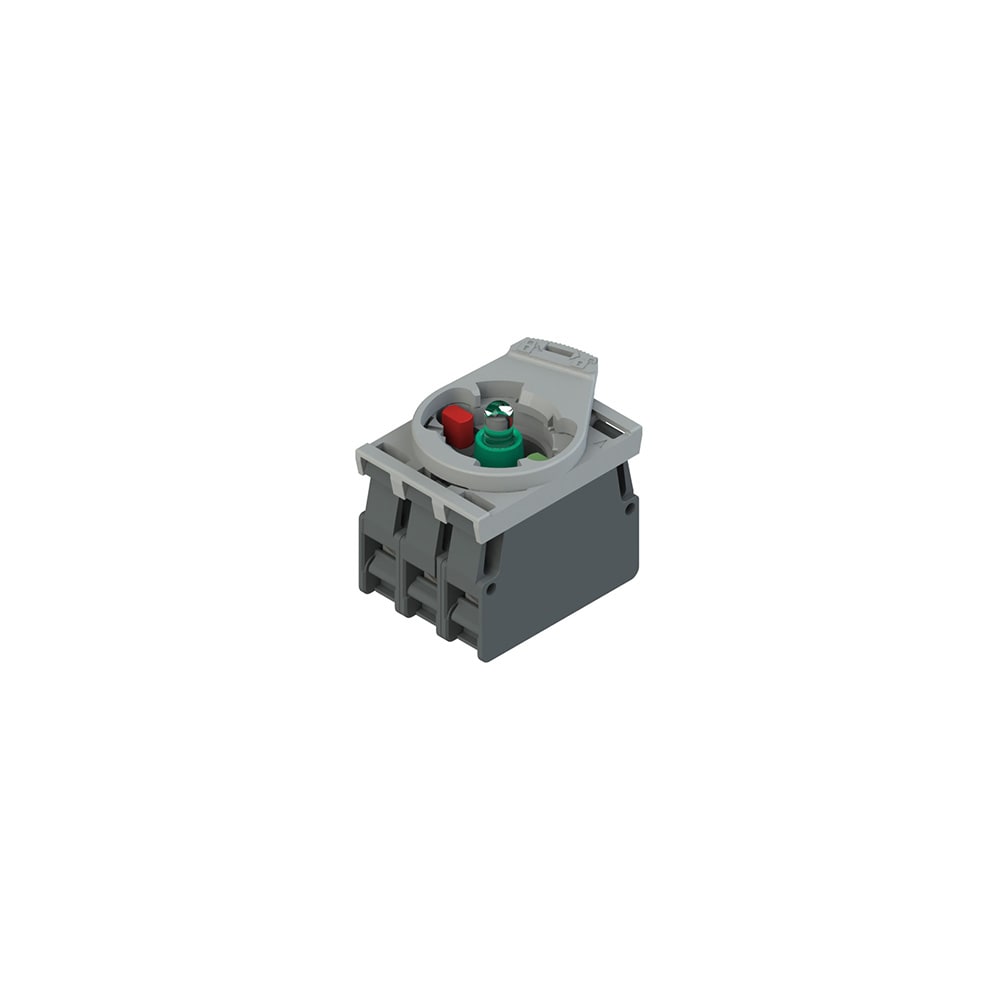 PIZZATO ELETTRICA - Unità completa con LED verde, Unità di contatto 1NC+1NO e base d'aggancio