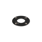 PIZZATO ELETTRICA - Targhetta con foro sagomato, circolare nera, ? 60 mm, scritta "UP, R, DOWN, L"