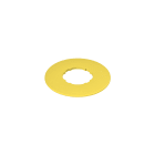 PIZZATO ELETTRICA - Targhetta con foro sagomato, disco giallo ? 60 mm, nessuna scritta