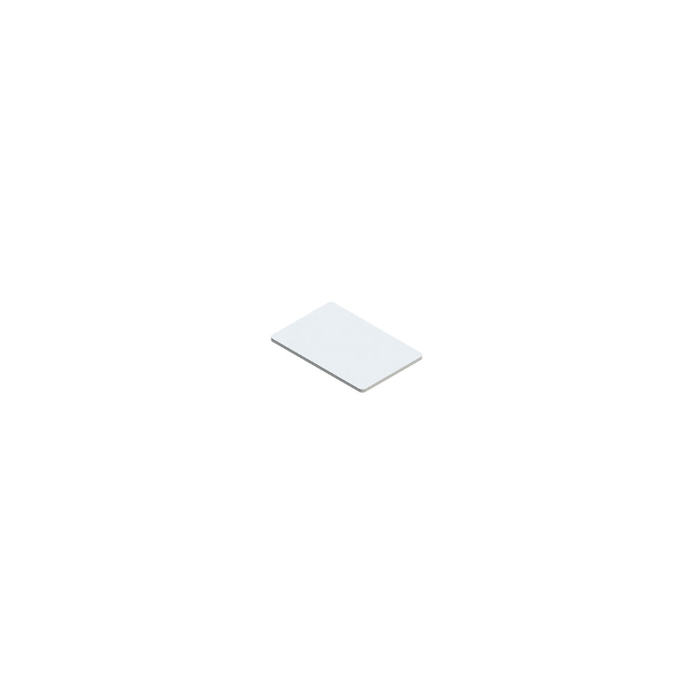 PIZZATO ELETTRICA - Targhetta per portatarghette VE PT, rettangolare 18x27 mm spessore 0,8 mm, colore alluminio brillante RAL 9006 senza marcatura