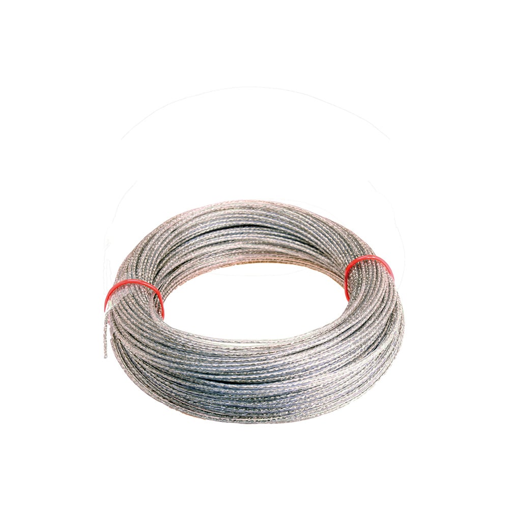 PIZZATO ELETTRICA - Fune in acciaio ottonato rivestita in plastica, ? 3 mm, lunghezza 100 m