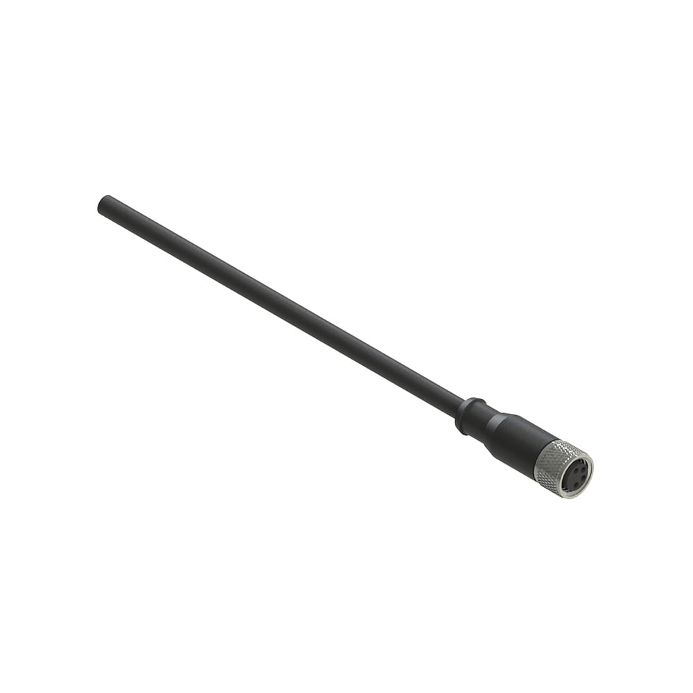 PIZZATO ELETTRICA - Connettore femmina M8 4 poli diritto cablato con cavo 5 m, rivestimento guaina PVC