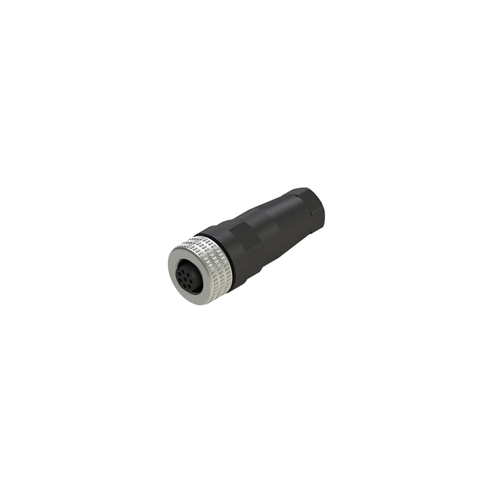 PIZZATO ELETTRICA - Connettore femmina M12 5 poli, dritto, da cablare, per cavi multipolari da ? 4 a ? 6,5 mm