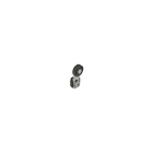 PIZZATO ELETTRICA - Leva girevole in metallo diritta regolabile con rotella in tecnopolimero ? 18 mm, con parti metalliche in acciaio inox
