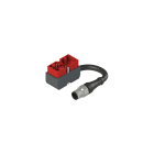 PIZZATO ELETTRICA - Connettore in tecnopolimero con cavo e connettore M12, lunghezza cavo 0,2 m, 1NO+1NC