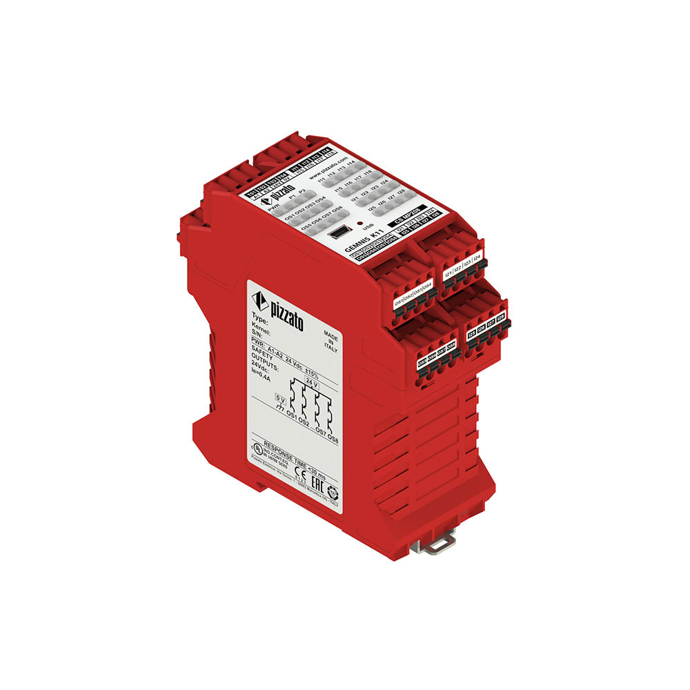 PIZZATO ELETTRICA - Modulo di sicurezza multifunzione programmabile, fino a SIL 3, PLe e Categoria 4 - serie Gemnis CS MP208X0