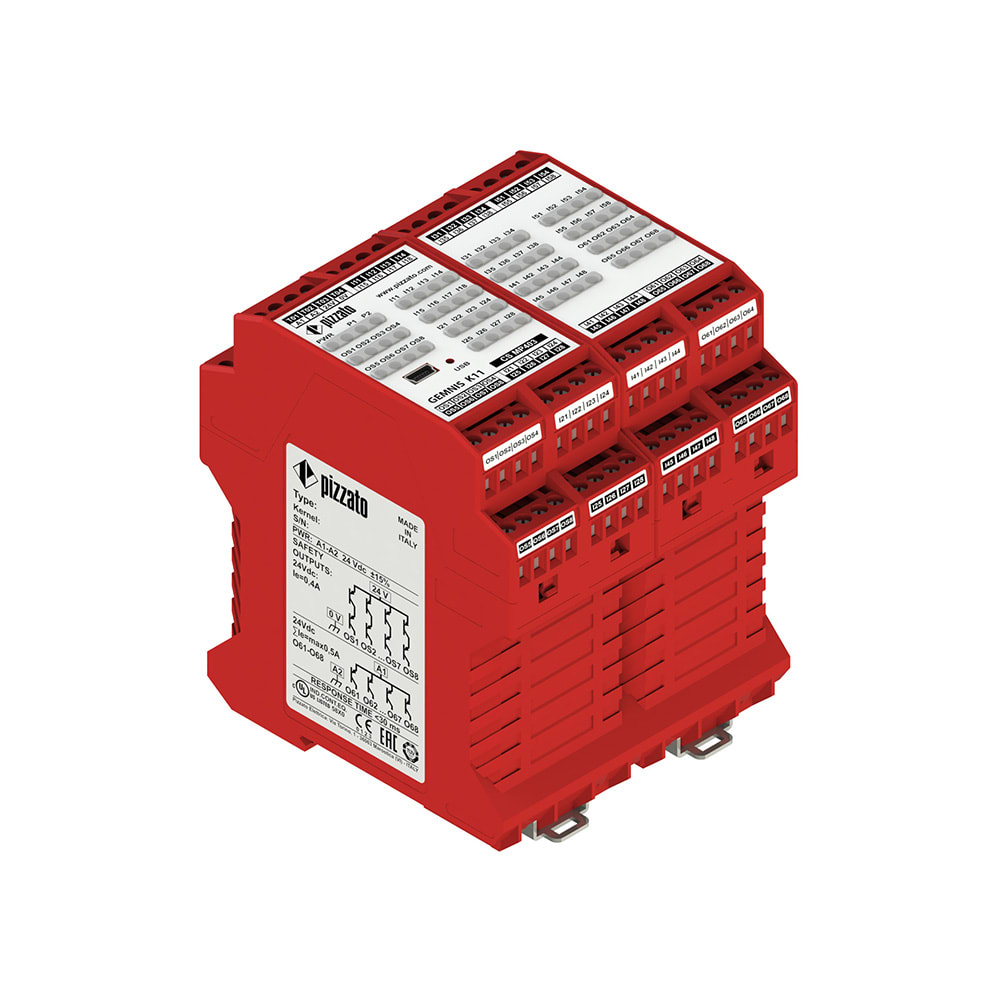 PIZZATO ELETTRICA - Modulo di sicurezza multifunzione programmabile, fino a SIL 3, PLe e Categoria 4 - serie Gemnis