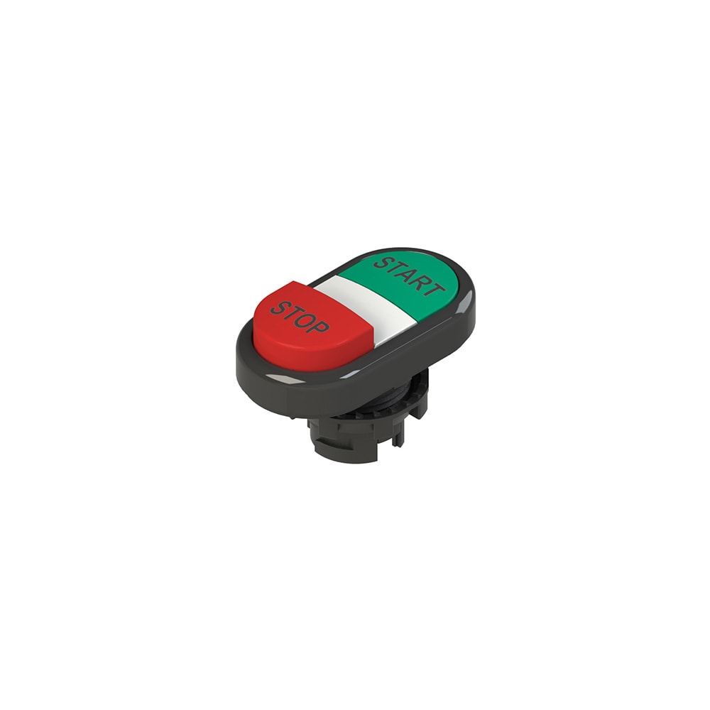 PIZZATO ELETTRICA - Pulsante doppio inferiore sporgente con marcatura E2 1PDSL1AAAP