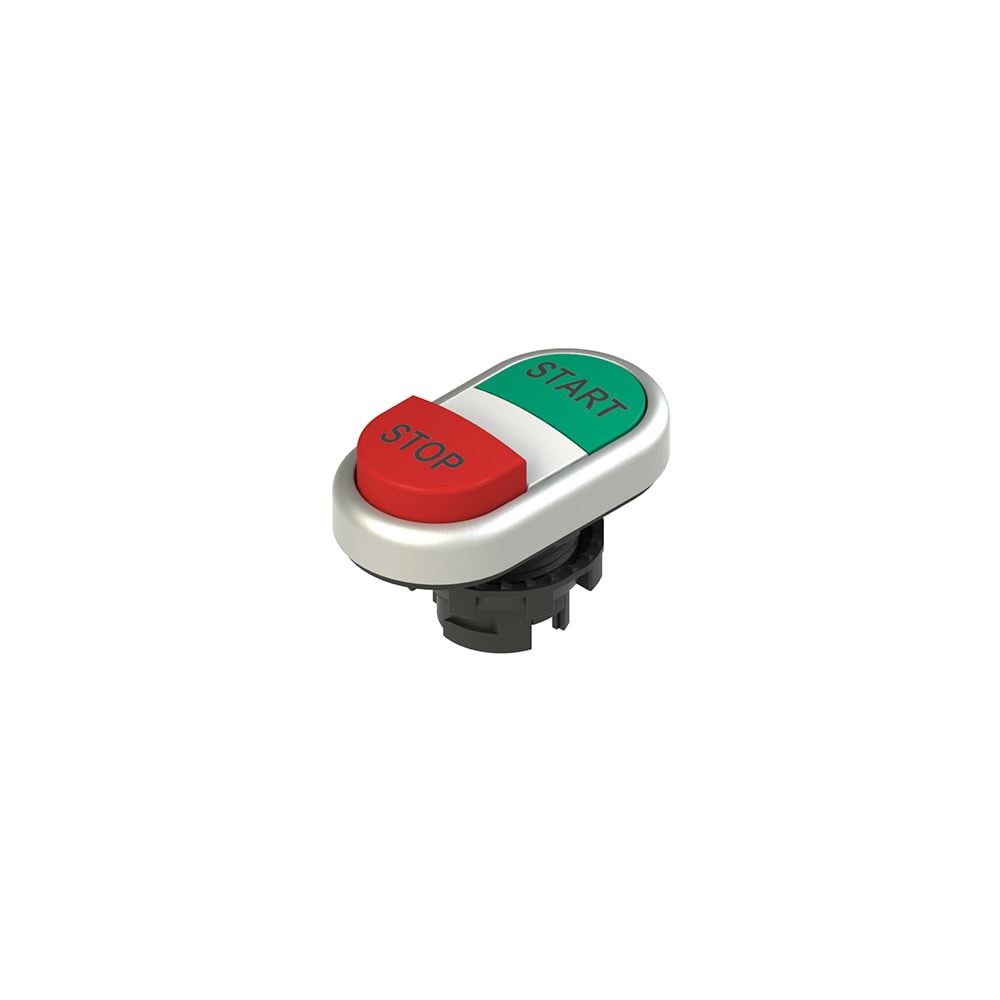 PIZZATO ELETTRICA - Pulsante doppio inferiore sporgente con marcatura E2 1PDSL9AAAP