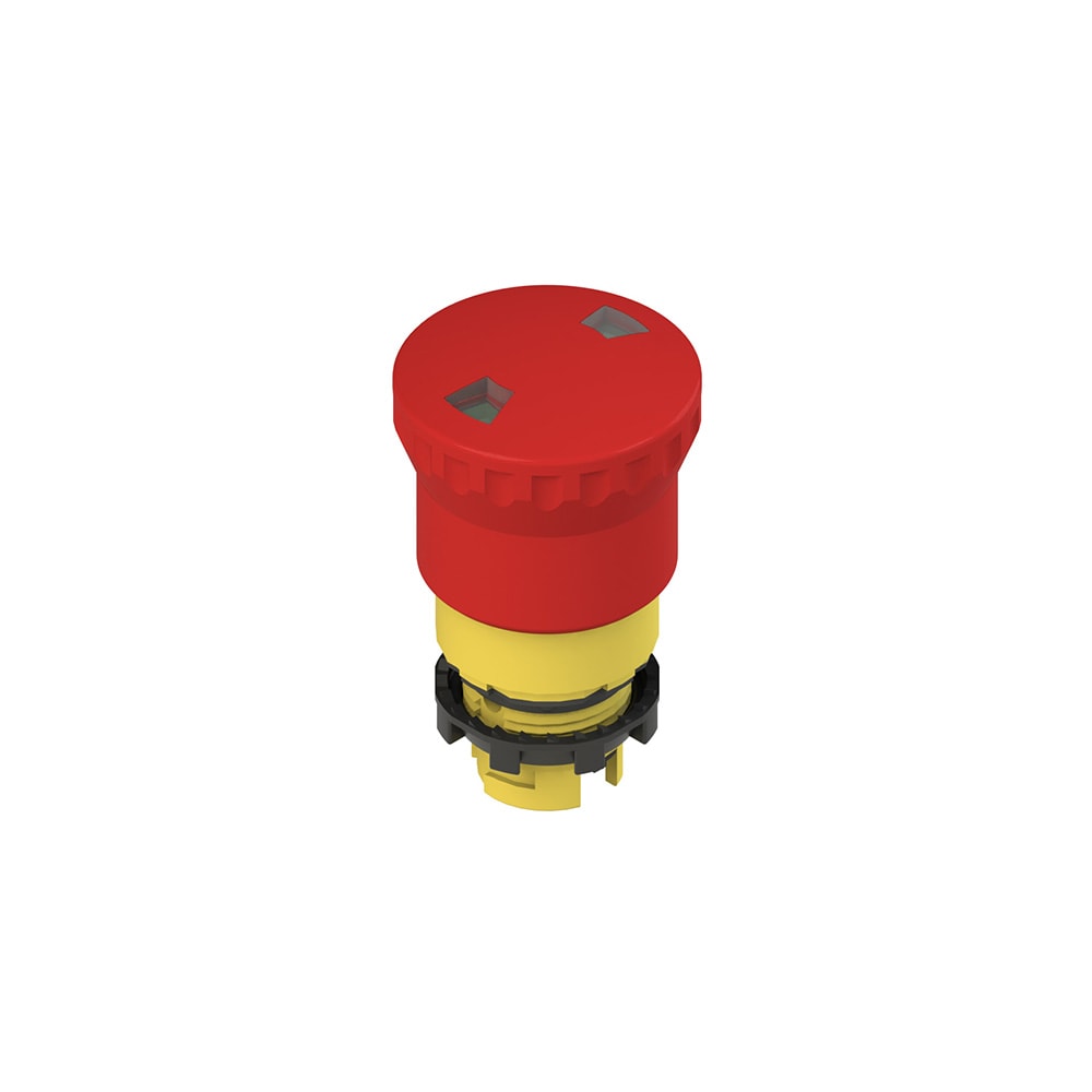 PIZZATO ELETTRICA - Pulsante d'emergenza con sblocco push-pull finestrato E2 1PEPF4531