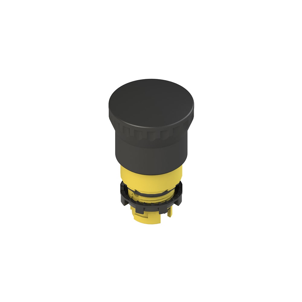 PIZZATO ELETTRICA - Pulsante a fungo nero, sblocco push-pull