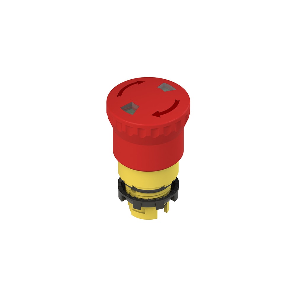 PIZZATO ELETTRICA - Pulsante d'emergenza con sblocco a rotazione finestrato E2 1PERF4531