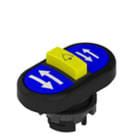 PIZZATO ELETTRICA - Pulsante triplo inferiore rasato con marcatura E2 1PTRS1AABU