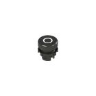 PIZZATO ELETTRICA - Pulsante ad impulso rasato nero con marcatura E2 1PU2R121L1