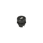 PIZZATO ELETTRICA - Pulsante ad impulso rasato nero con marcatura E2 1PU2R121L7