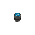 PIZZATO ELETTRICA - Pulsante ad impulso rasato blu con marcatura E2 1PU2R621L170