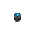 PIZZATO ELETTRICA - Pulsante ad impulso rasato blu con marcatura E2 1PU2R621L31