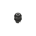 PIZZATO ELETTRICA - Pulsante ad impulso sporgente nero con marcatura E2 1PU2S121L1