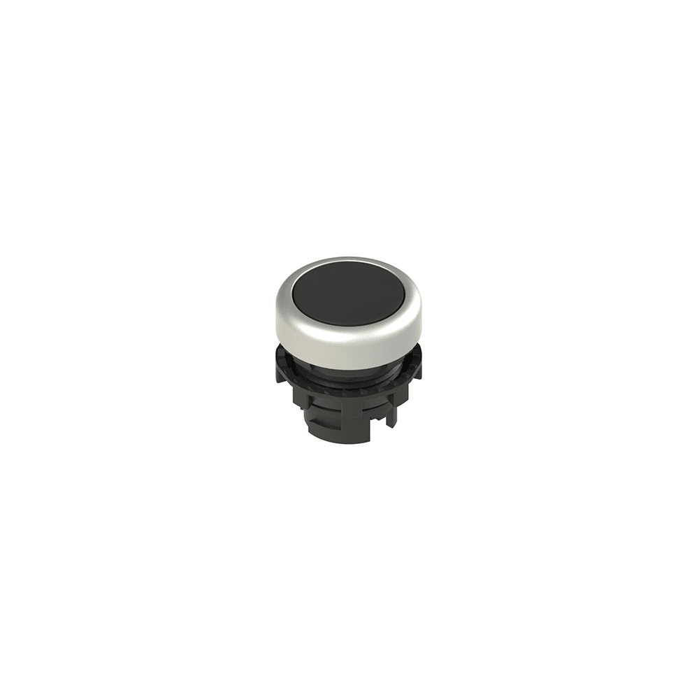 PIZZATO ELETTRICA - Pulsante ad impulso rasato nero E2 2PU2R1290-T6