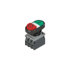 PIZZATO ELETTRICA - Unità completa con pulsante doppio, base di aggancio e contatti E2 AC-DXBC0602