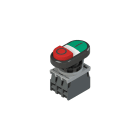 PIZZATO ELETTRICA - Unità completa con pulsante doppio, base di aggancio e contatti E2 AC-DXBC0602