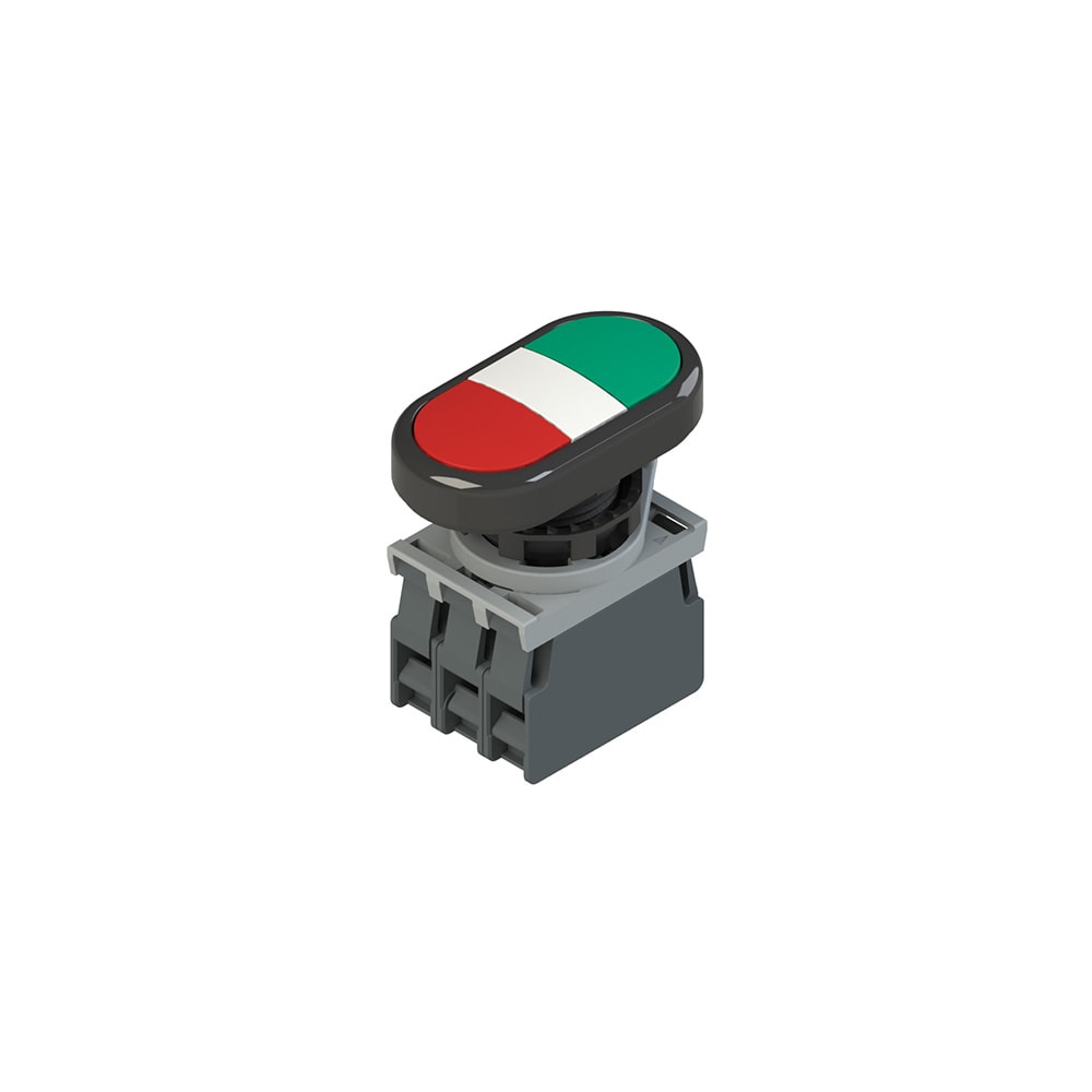 PIZZATO ELETTRICA - Unità completa con pulsante doppio, base di aggancio e contatti
