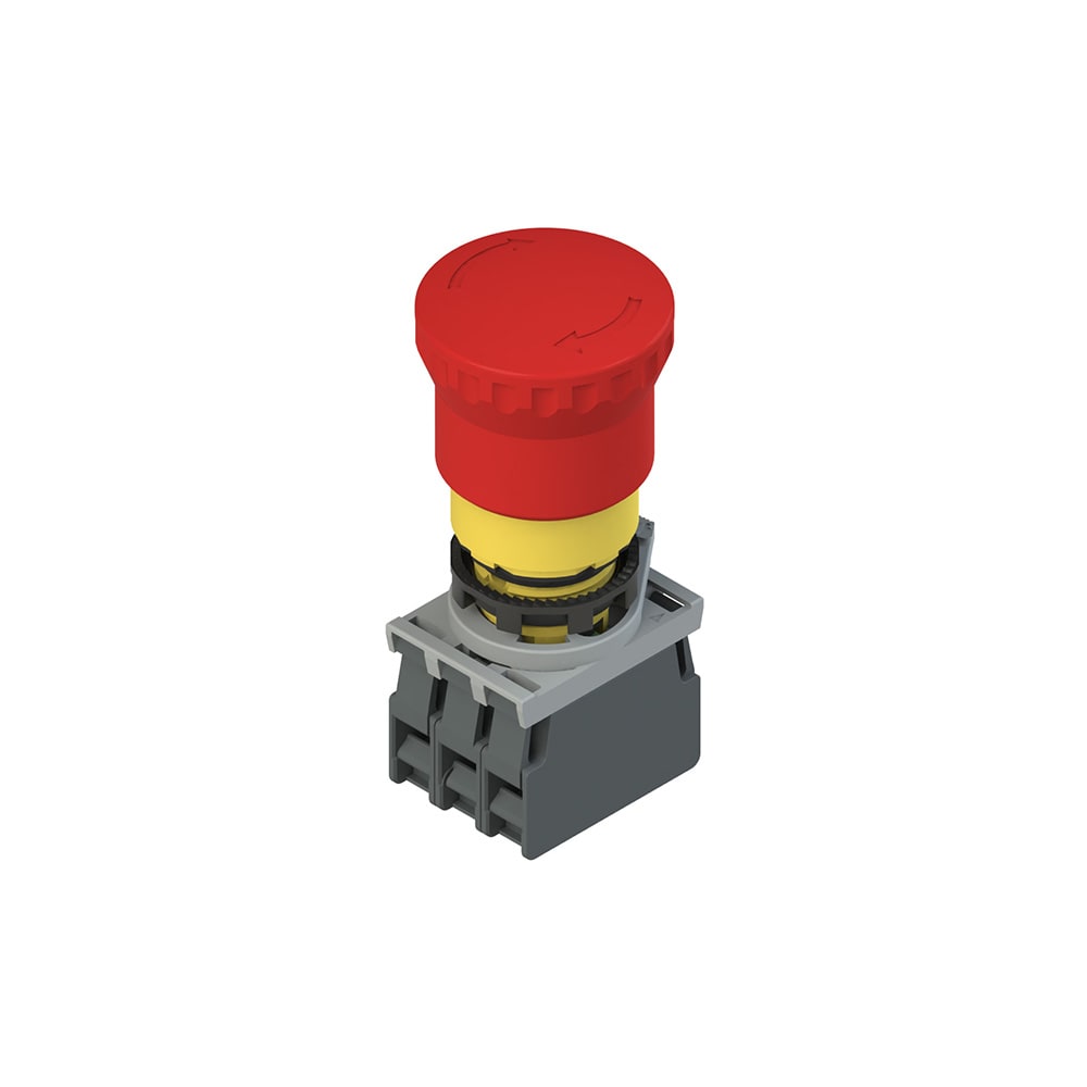 PIZZATO ELETTRICA - Unità completa con pulsante d'emergenza, base d'aggancio e contatti E2 AC-DXBC1000