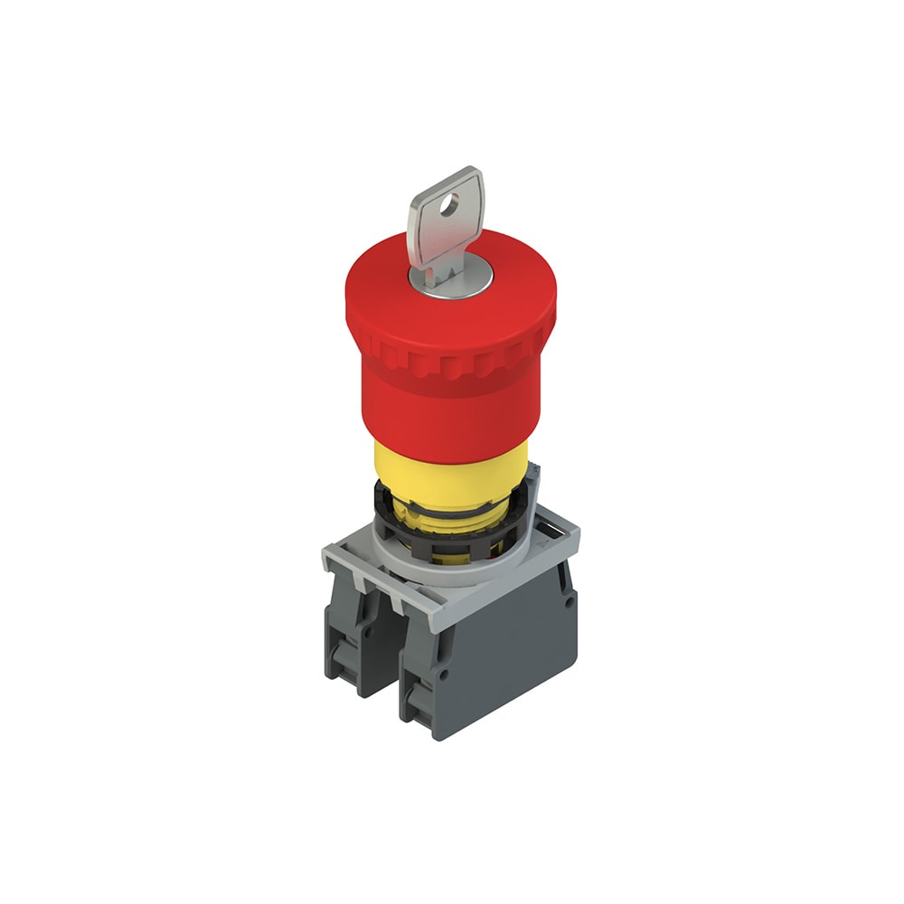 PIZZATO ELETTRICA - Unità completa con pulsante d'emergenza, base d'aggancio e contatti E2 AC-DXBC1011