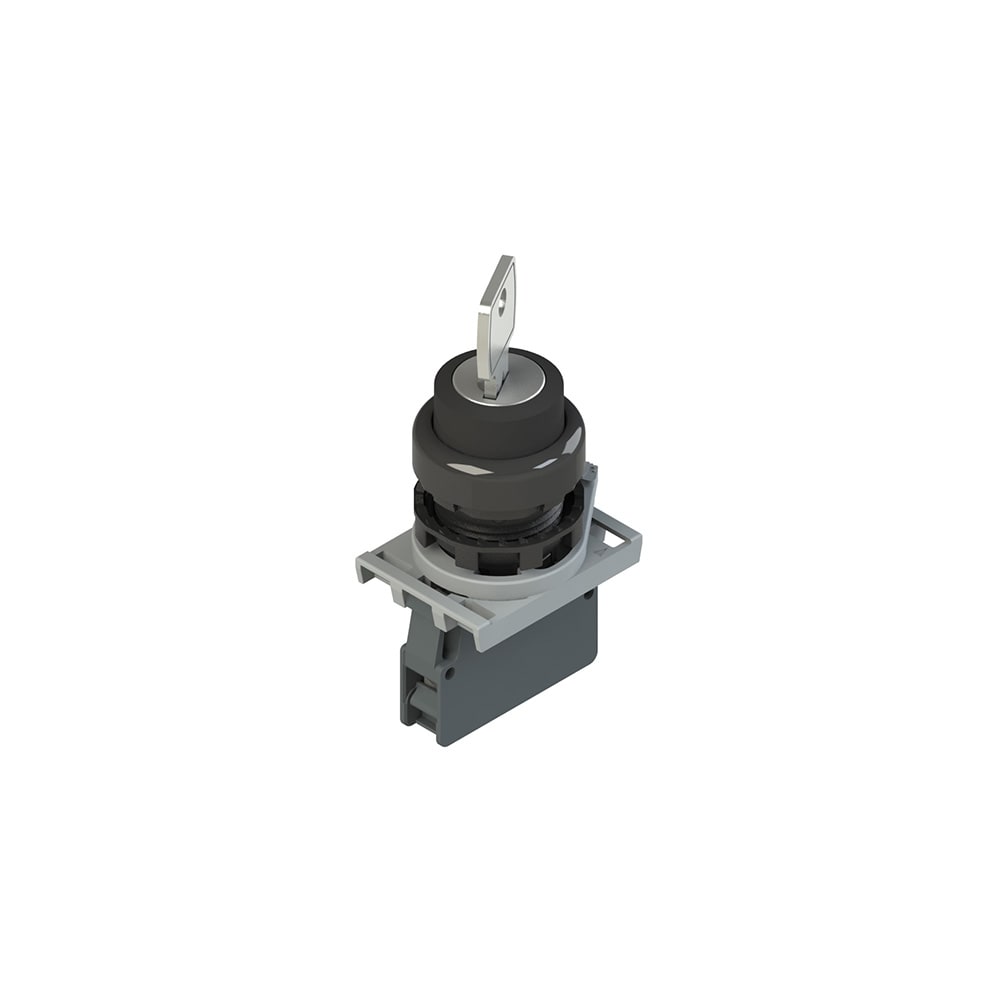 PIZZATO ELETTRICA - Unità completa con selettore a chiave, base d'aggancio e contatti E2 AC-DXBC1606