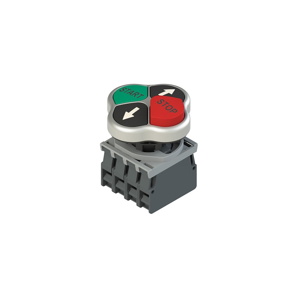 PIZZATO ELETTRICA - Unità completa con pulsante quadruplo, base di aggancio e contatti