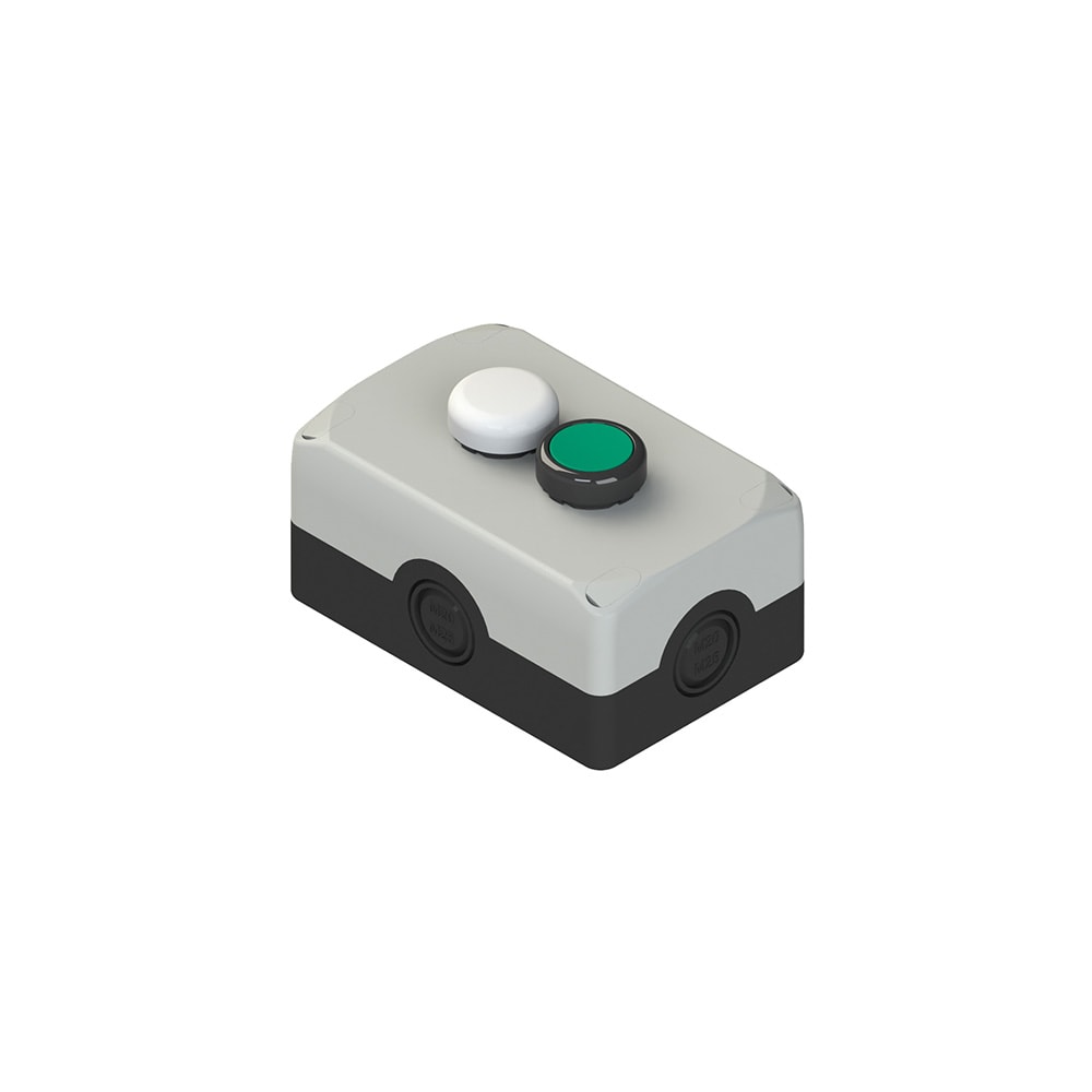 PIZZATO ELETTRICA - Unità completa con scatola, 1 indicatore luminoso, 1 pulsante rasato e contatti ES AC32043