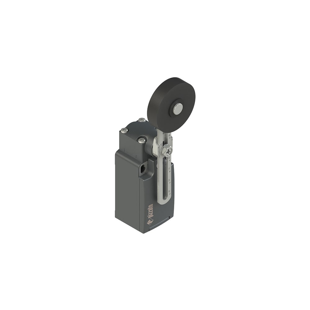 PIZZATO ELETTRICA - Interruttore di posizione a leva girevole con rotella in gomma diametro 40 mm