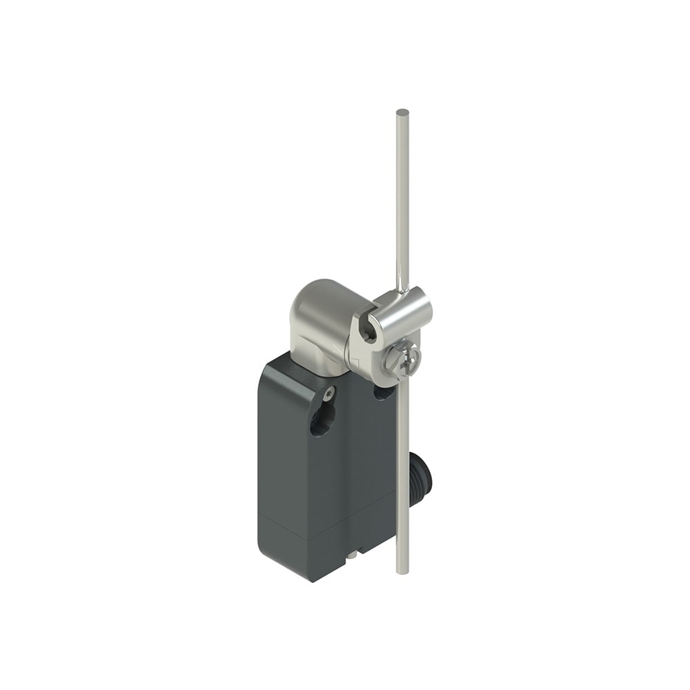 PIZZATO ELETTRICA - Interruttore precablato modulare a leva girevole in metallo con asta inox diam. 3x125 regolabile