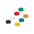 PIZZATO ELETTRICA - 7 lenti per pulsante sporgente senza marcatura, colori: nero, bianco, rosso, verde, giallo, blu e arancio