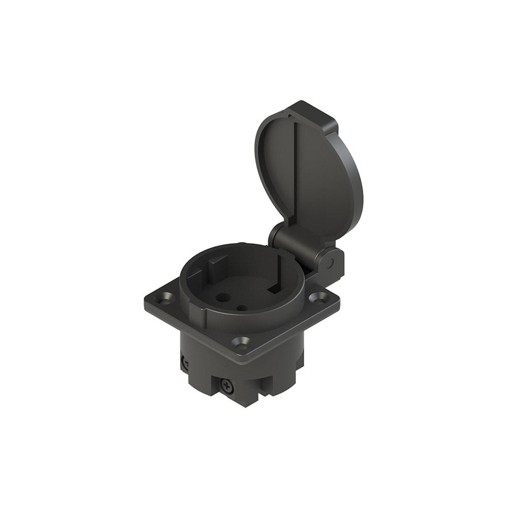 PIZZATO ELETTRICA - Presa Schuko con coperchio, kit comprensivo di viti di fissaggio