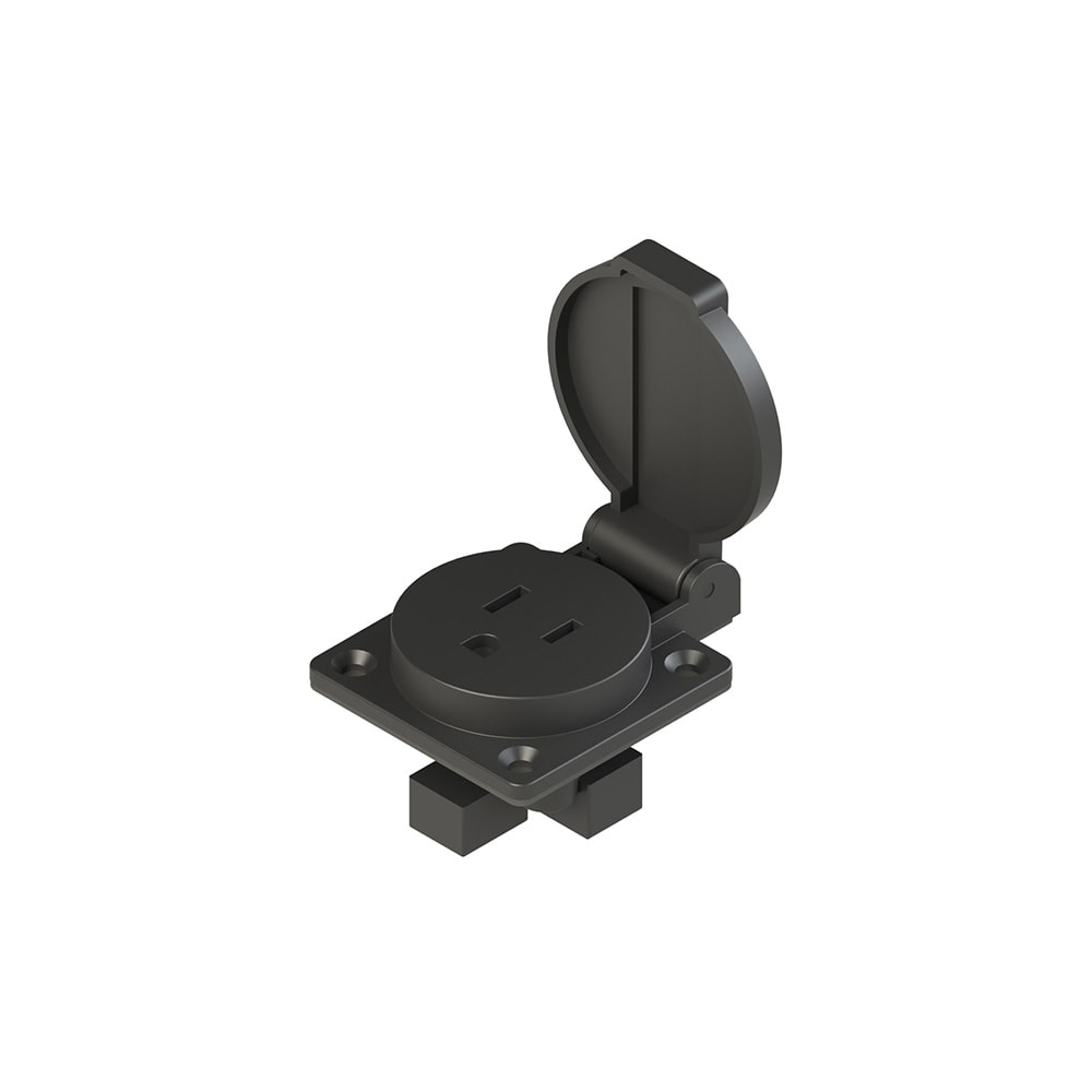 PIZZATO ELETTRICA - Presa USA con coperchio, kit comprensivo di viti di fissaggio VE PE1E1BA1